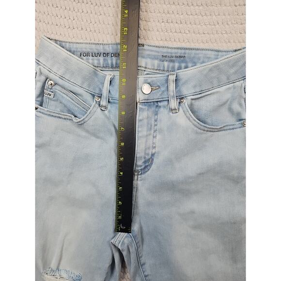 For Luv Of Denim Jeans Womens 4 The Luv Skinny Hight Rise Light Wash Stretch - Picture 4 of 9